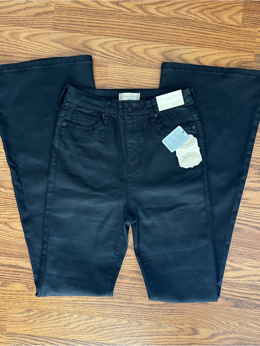 NWT Altar’d State Black Flare Jeans Size 26/3
